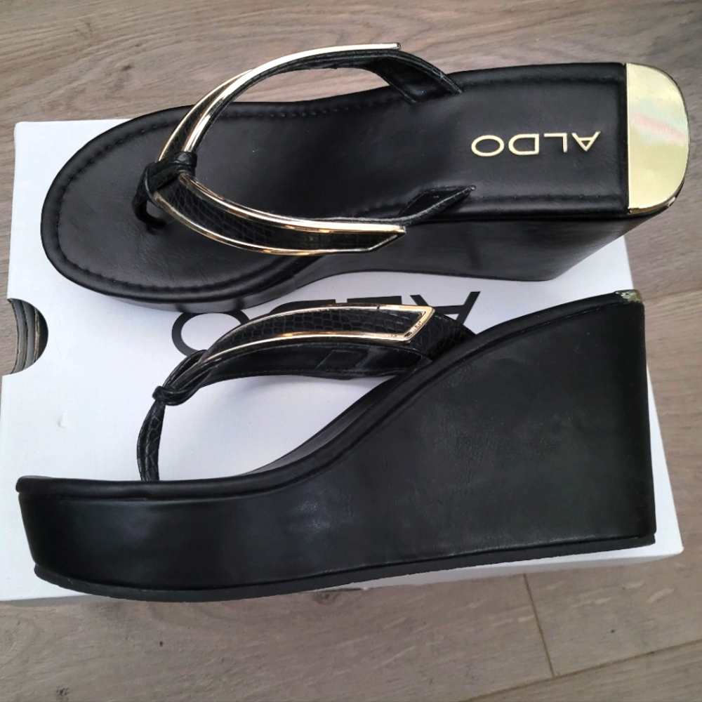 ALDO Wedge Thong Sandals